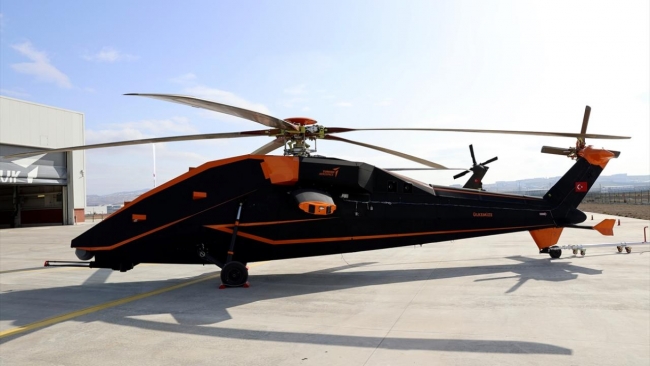 Geliştirme çalışmaları devam eden T629 helikopterinin ''insansız ve elektrikli'' versiyonunun ön prototipi.